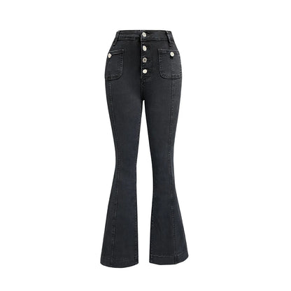 Women Denim Pants Fashion Korean Wide Leg Pants High Waist Slim Jeans Female Clothing Office Lady High Street Long Trousers