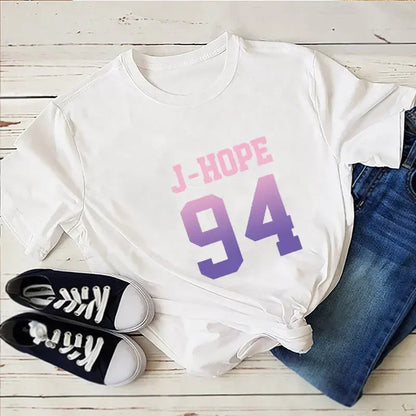 Tops for Women V(taehyung) Jungkook Fan T Shirt Women Suga Kpop Harajuku Tshirt Woman Tshirts Aesthetic Clothes