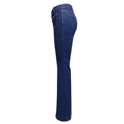 Women Denim Pants Fashion Korean Wide Leg Pants High Waist Slim Jeans Female Clothing Office Lady High Street Long Trousers