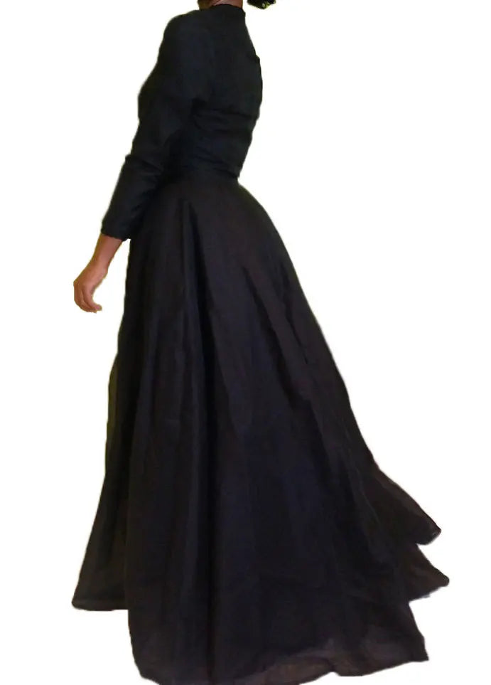 Women Sexy Dress Two Piece Sets Lace Hollow Out Spliced Long Dresses Full Sleeve Tight Waist Gown Evening Vestidos Party Prom