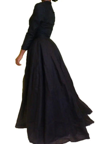 Women Sexy Dress Two Piece Sets Lace Hollow Out Spliced Long Dresses Full Sleeve Tight Waist Gown Evening Vestidos Party Prom