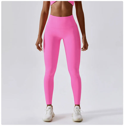 Women's Yoga Pants Nude Feeling Running Speed Dry Buttock Lifting Fitness Pants High Waist Tight Gym Push-Up Sweat Pants