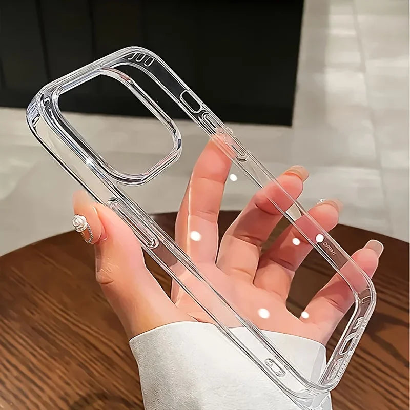 Ultra Thin Clear Acrylic Phone Case For iPhone 16 15 14 Plus 13 12 11 Pro Max Phone Back Cover Transparent Shockproof Cover
