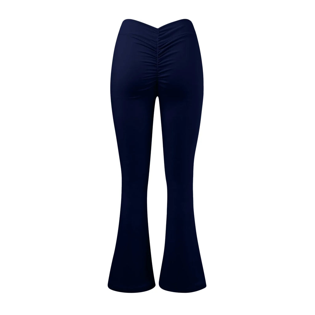 Women'S Slim Fit Yoga Pants Womens Stretch Yoga Leggings Fitness Running Gym Sports Full Length Active Pants Flared Trousers