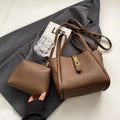 Stylish Bucket Bag for Women with Magnetic Closure Crafted from Durable PU Leather Ideal for Work and Travel Use