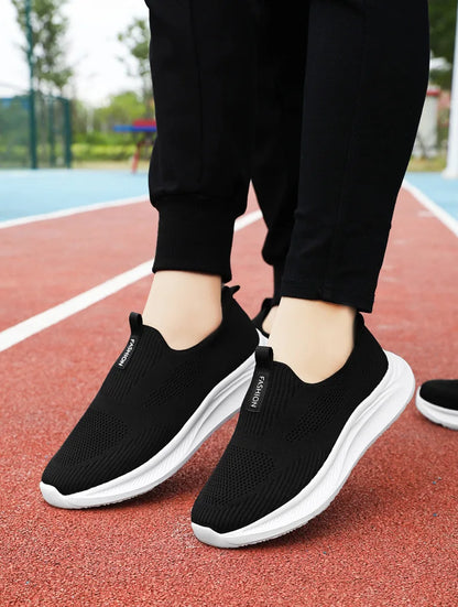 Women's Shoes 2024 Spring New Lightweight, Comfortable, and Fashionable One Step Anti slip Leisure Breathable Walking Shoes
