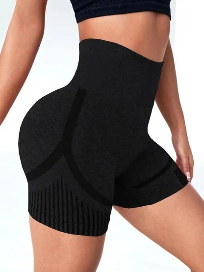 Women Yoga Shorts High Waist Workout Shorts Fitness Yoga Lift Butt Fitness Ladies Gray Yoga Gym Running Short Pants Sportswear