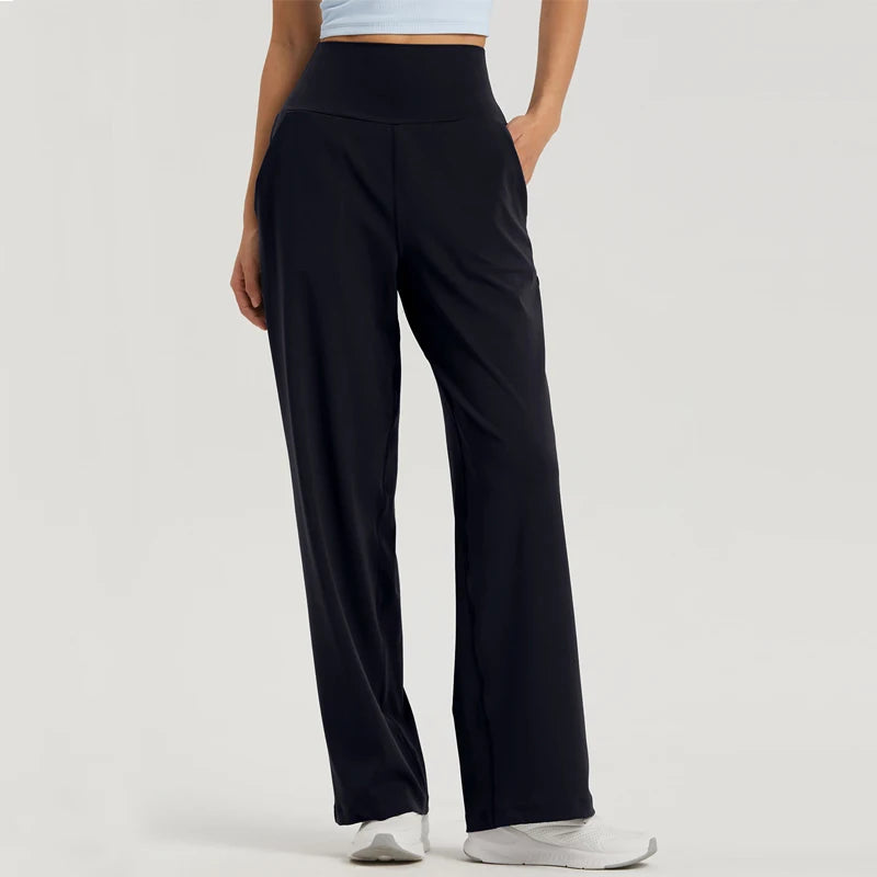Yoga Pants Women Wide Leg Pants High Waist Stretch Dress Casual Sweatpants Tummy Control Bootcut Workout Lounge Pants Vitalinovo