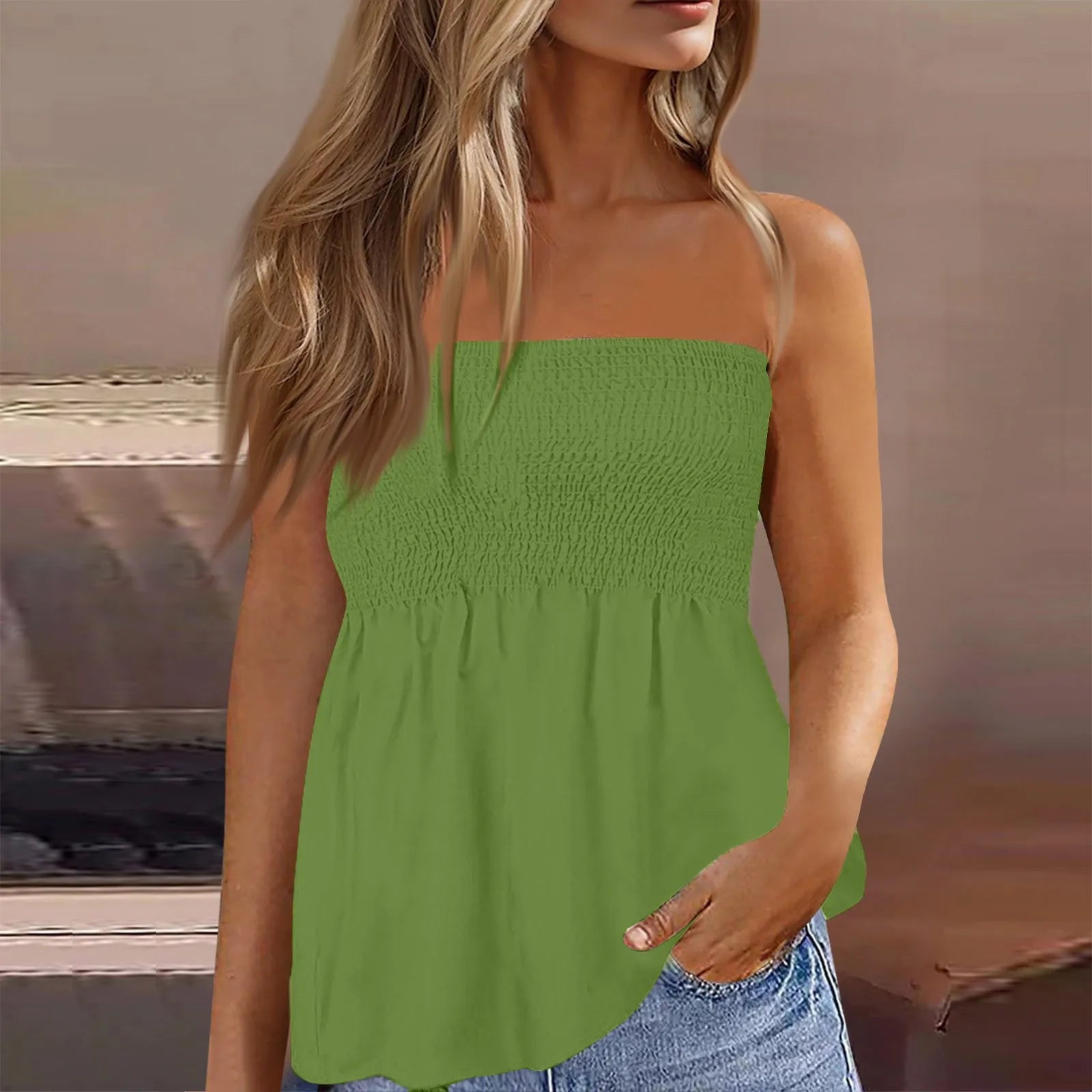 Women Clothes Off Shoulder Corset Tops Summer 2025 T-Shirts Vintage Aesthetic Clothing Women Tube Top Streetwear Sleeveless Top