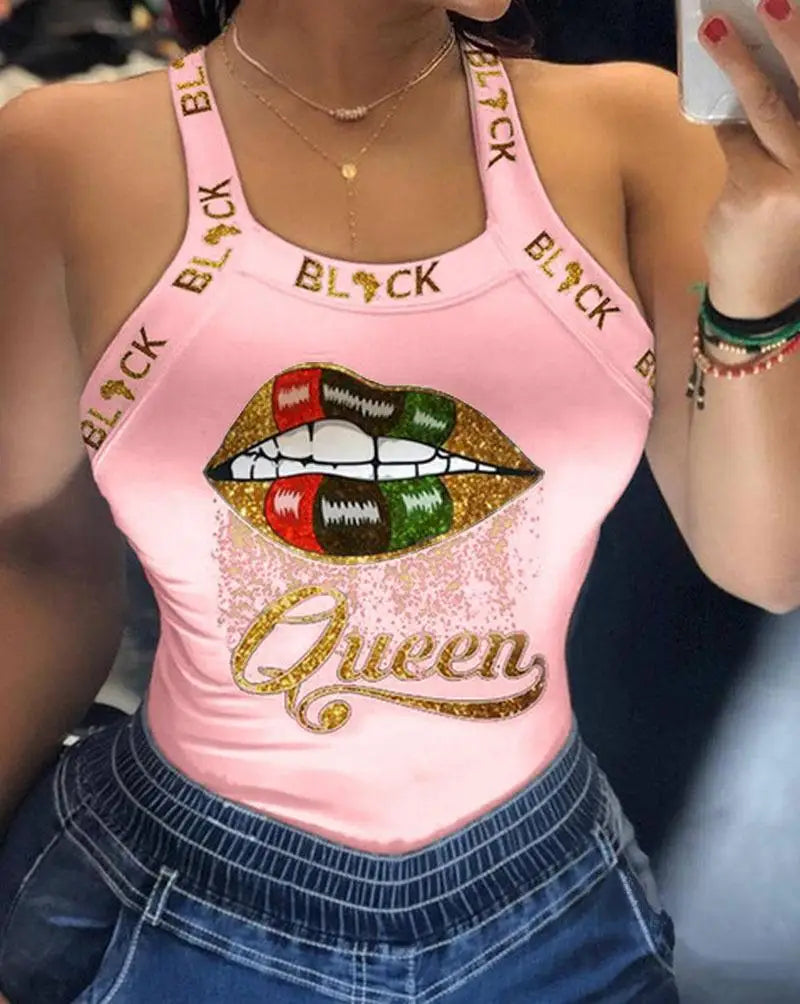 Y2K Vest Sexy Camisole Top Printed Vest 25 Colors Size 6 Spicy Girl Sexy Tight Summer U-Neck Basic Versatile Fashion Camis Tops