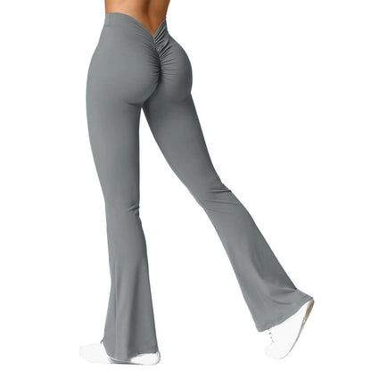 Women'S Slim Fit Yoga Pants Womens Stretch Yoga Leggings Fitness Running Gym Sports Full Length Active Pants Flared Trousers