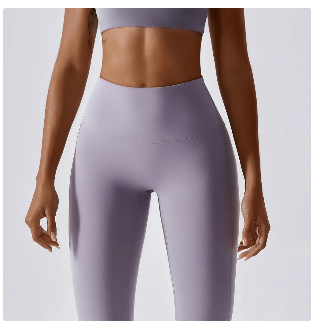 Women's Yoga Pants Nude Feeling Running Speed Dry Buttock Lifting Fitness Pants High Waist Tight Gym Push-Up Sweat Pants
