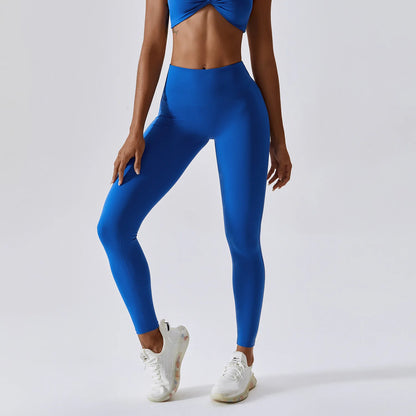 Women's Yoga Pants Nude Feeling Running Speed Dry Buttock Lifting Fitness Pants High Waist Tight Gym Push-Up Sweat Pants