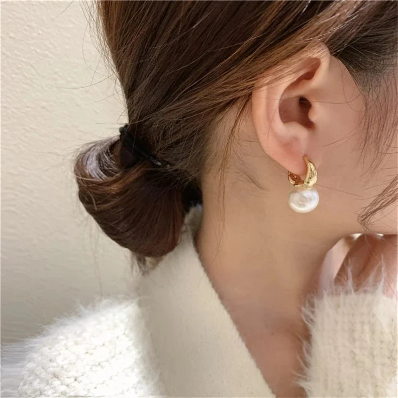 Fashion Wedding Jewelry Earrings, Silver Pearl Earrings, Minimalist Style, Women's Earrings, The First Choice For Giving Gifts