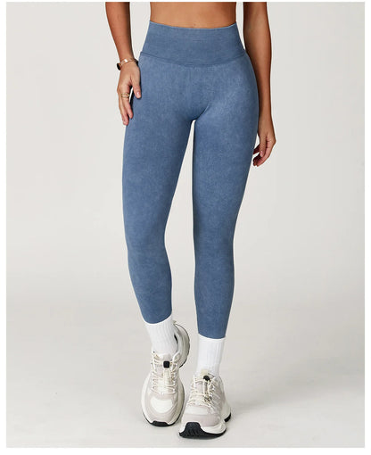 Yoga Pants Impact Leggings Women Seamless Sports Yoga Pant High Waist Ribbed Gym Clothes Fitness Workout Wear Scrunch Bum Tights