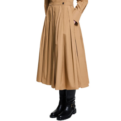 New Women Skirts Sets Long Sleeved Shirts Embroidery Design A Line Pleated Skirt Temperament Casual Office Ladies Skirts Suits