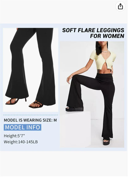 Women's  Flared leg Yoga Leggings Pants for Women High Waisted Buttery Soft Bootcut Leggings Yoga Work Casual