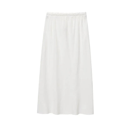 Women's Skirt New Fall 2025 Solid Color Drawstring Design Skirt Skirt Casual Fashion Personality Versatile