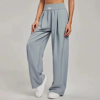 New Yoga Pants Women Loose Wide Leg High Waist Fitness Quick Dry Running Sweatpants