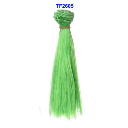 1pcs  Wig Refires Bjd Hair 15cm*100CM Black Gold Brown Green Pink Color Straight Wig Hair for 1/3 1/4 BJD Diy