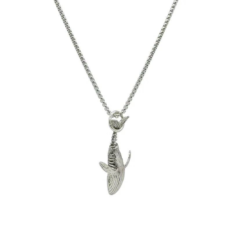 Whale necklace for men and women, trendy Instagram pendant, hip-hop personality, fashionable sweater chain, street fashion brand