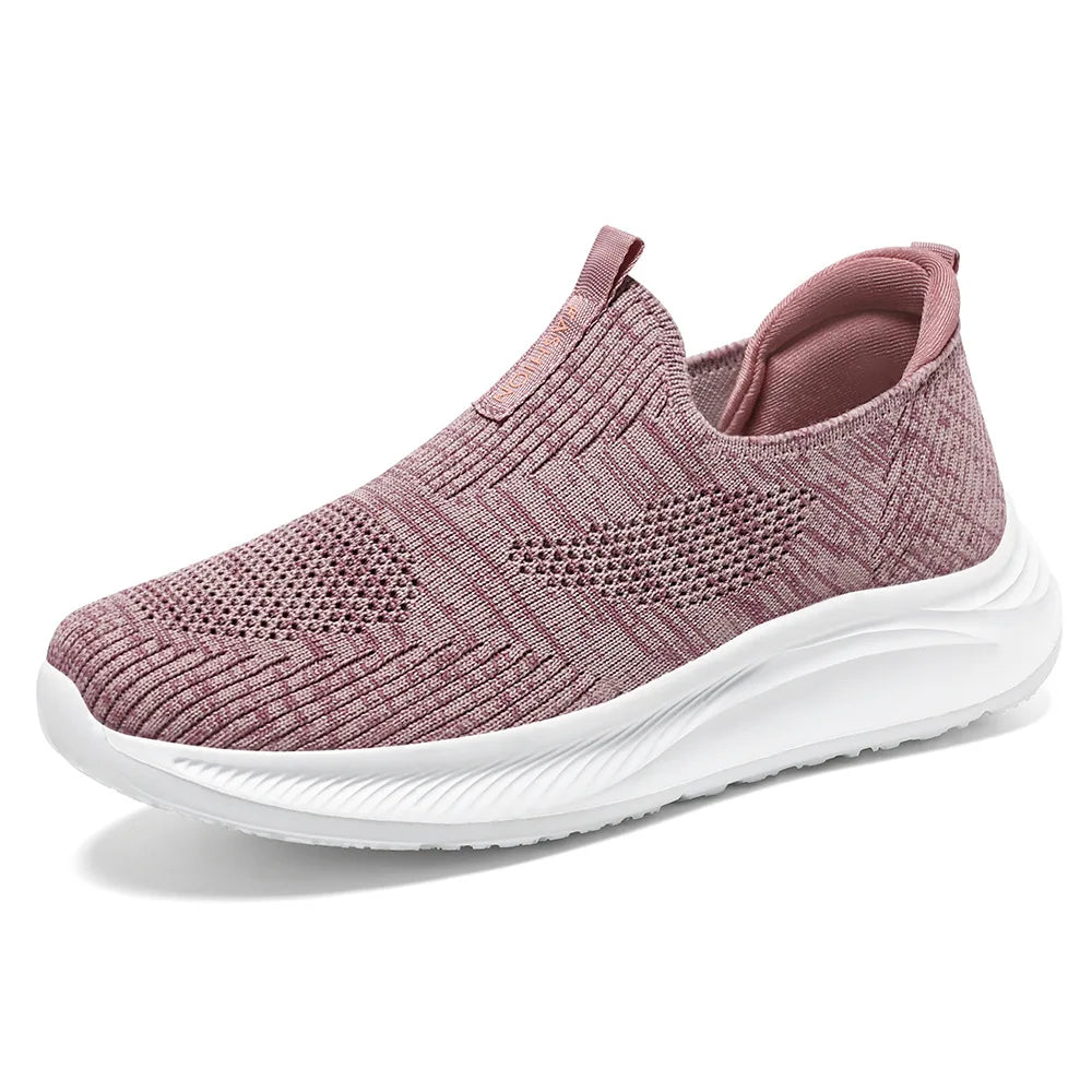 Women's Shoes 2024 Spring New Lightweight, Comfortable, and Fashionable One Step Anti slip Leisure Breathable Walking Shoes