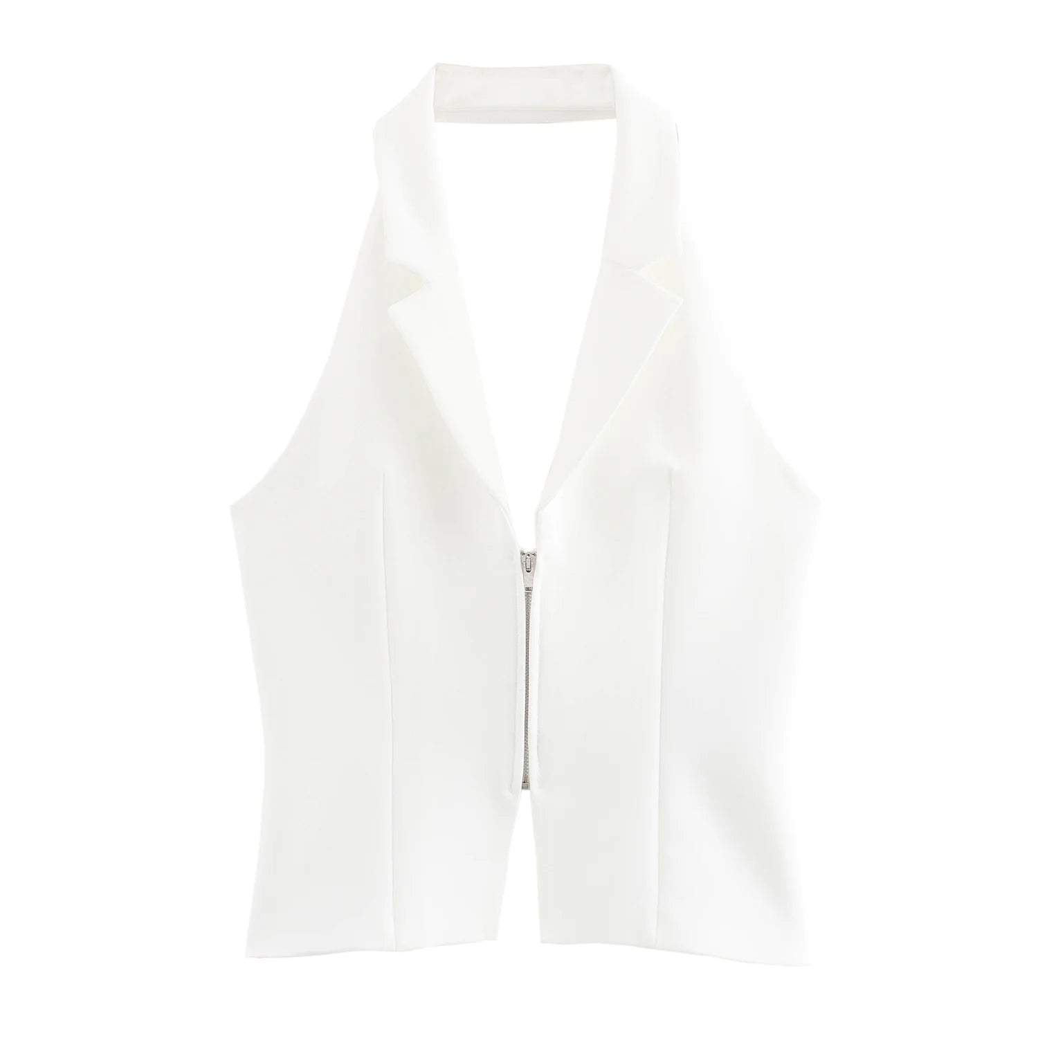 2025 Women Sexy Backless Strapless Halter Corset Tops Side Zipper Lady Slim Camis Female Solid Chic Tops