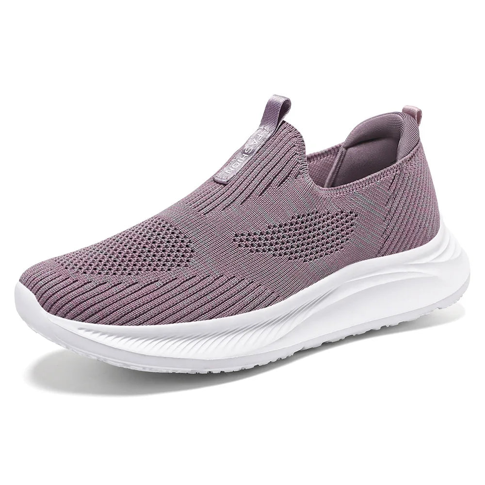 Women's Shoes 2024 Spring New Lightweight, Comfortable, and Fashionable One Step Anti slip Leisure Breathable Walking Shoes