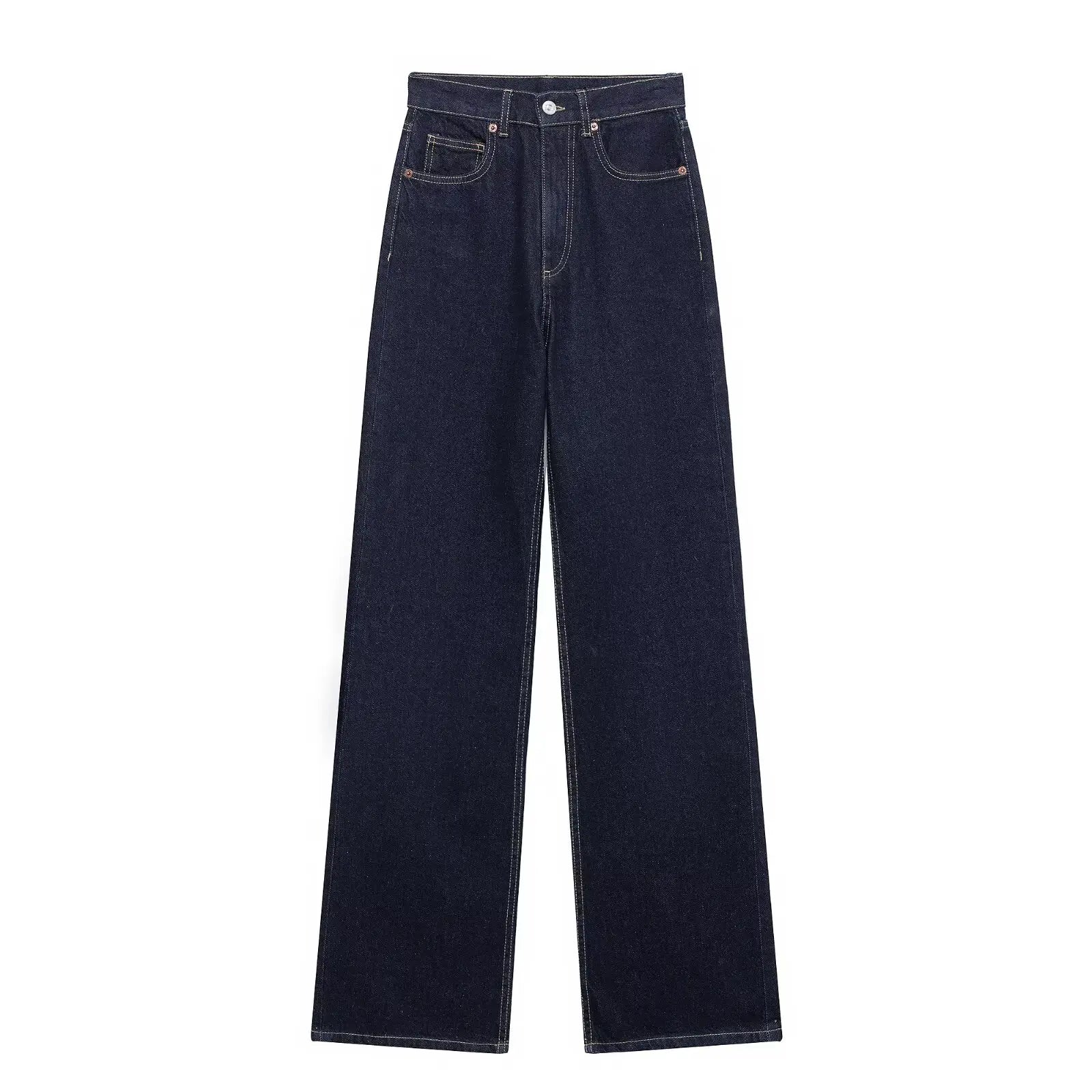 Willshela Women Jeans Denim Pant High Waist Female Chic Lady Casual Basic Mujer Straight Trousers