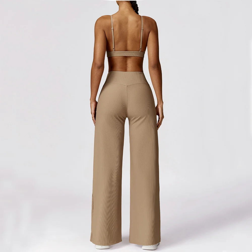 Long Yoga Pants Women Belly Sports Trousers High Waisted Fitness Straight Pants Workout Leggings Autumn Stretchy Trouser XP86