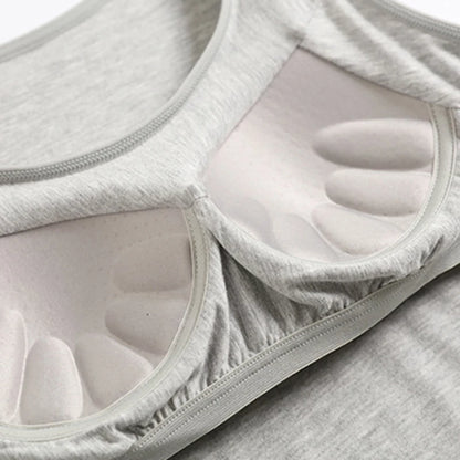 2025 Women's Vest Tops With Built In Bra Neck Vest Padded Slim Fit Tank Tops Sexy Shirts Feminino Casual Underlay shirt slimming