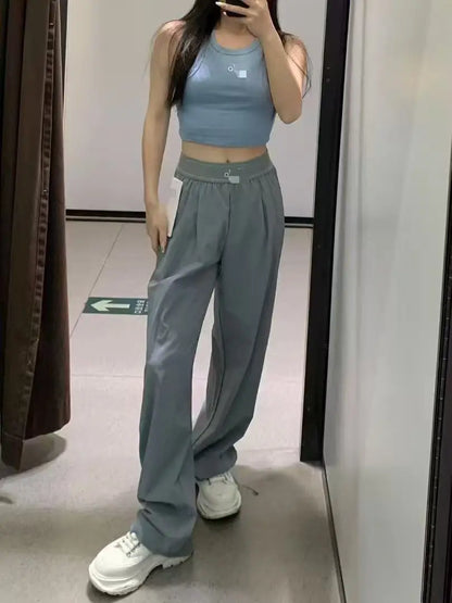 Yoga Pants Women's Sports Pants Casual Pants Breathable Classic Style Pants Outdoor Loose and Comfortable Straight Leg Pants