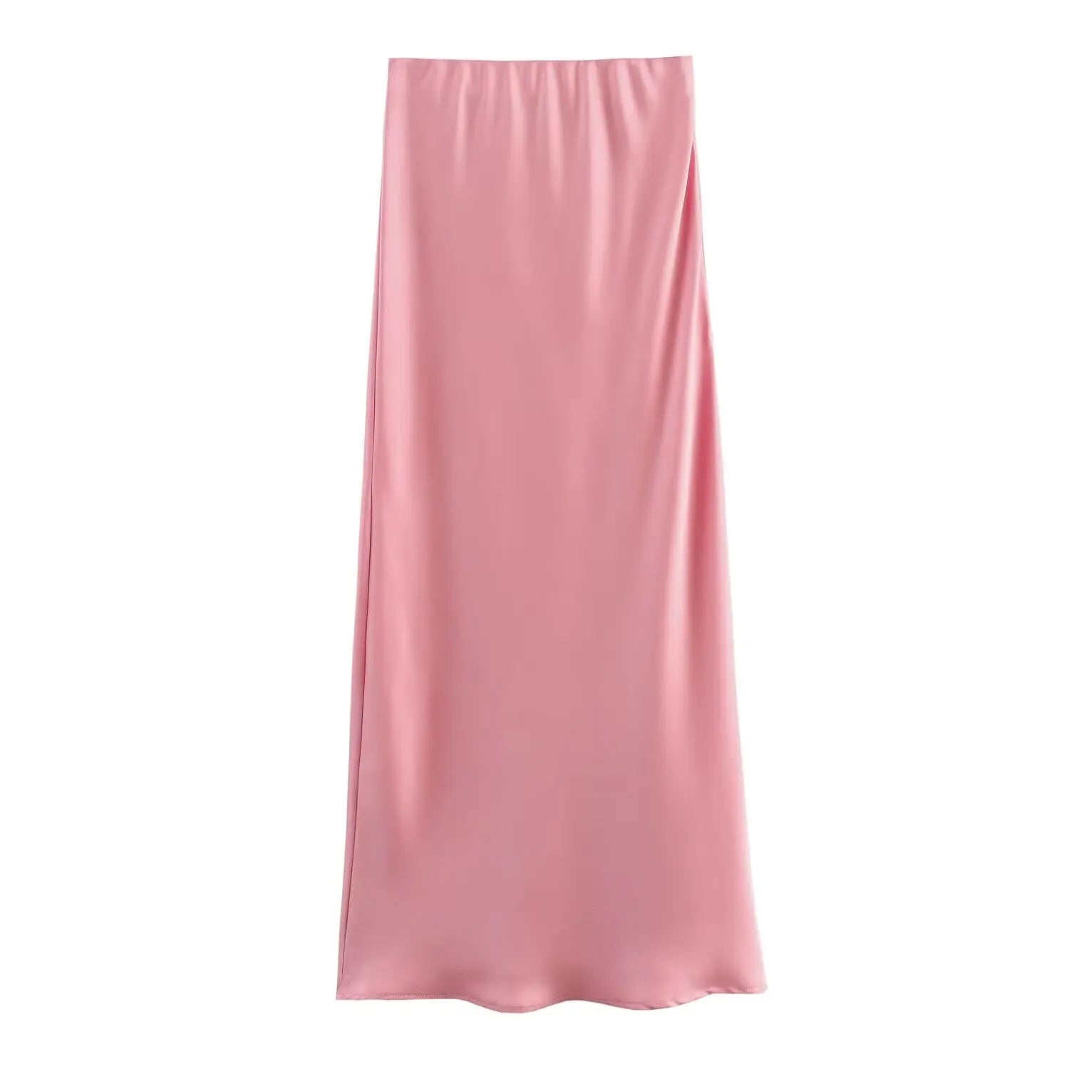 Satin Skirt Woman High Waist Elegant Long Skirts For Women Fashion Summer Midi Skirt Office Women's Skirts