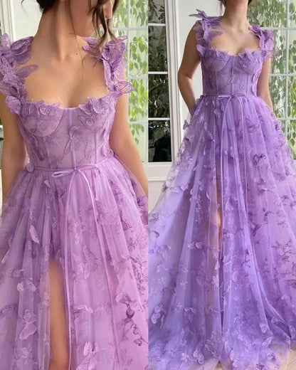 European and American Evening Dress for Women 2025 New Fashion Style Long Style Banquet Style Elegant Lace Beach Dress