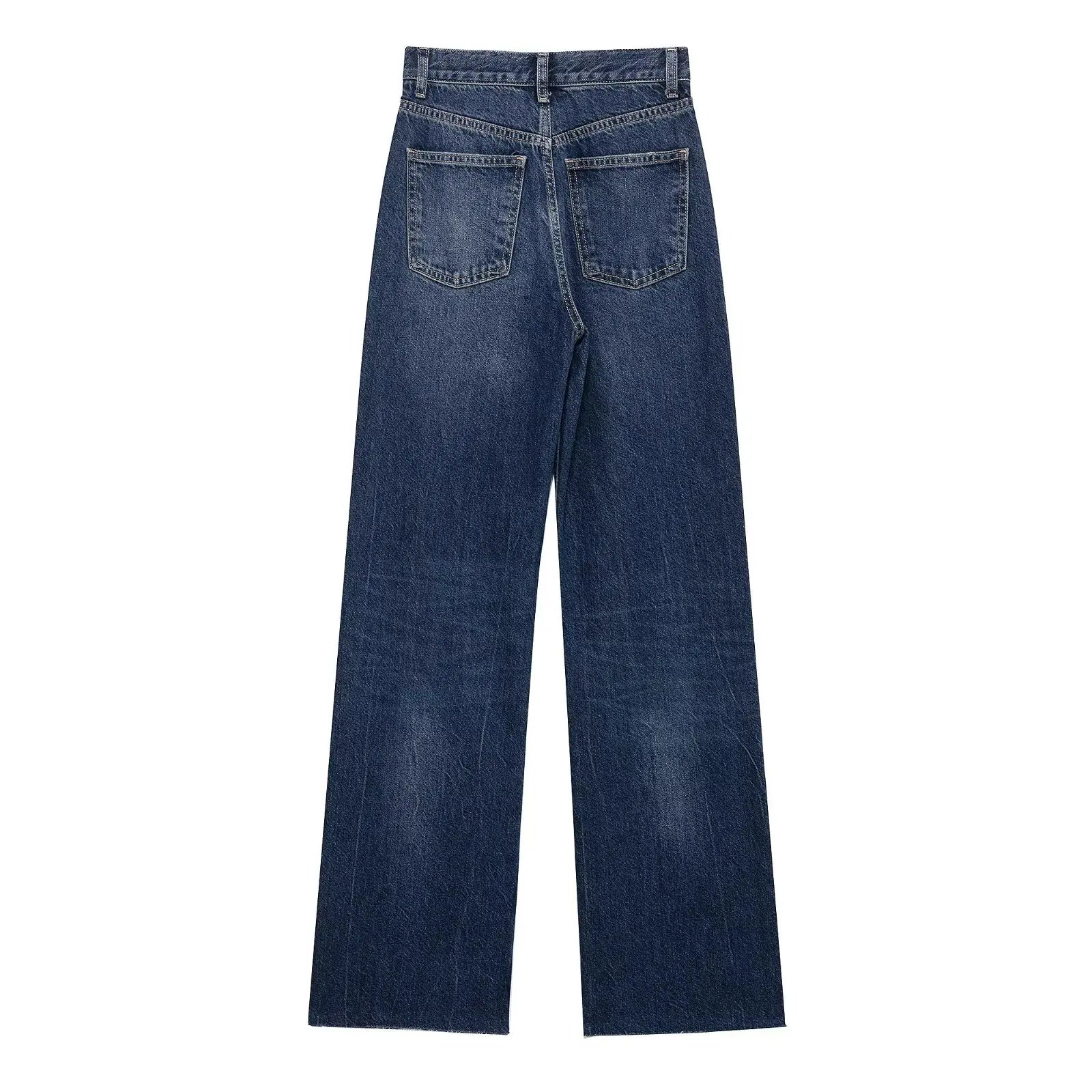 Willshela Women Jeans Denim Pant High Waist Female Chic Lady Casual Basic Mujer Straight Trousers