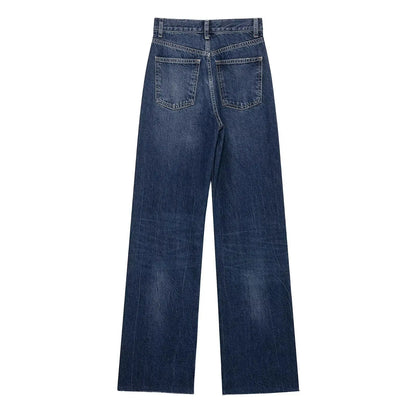 Willshela Women Jeans Denim Pant High Waist Female Chic Lady Casual Basic Mujer Straight Trousers