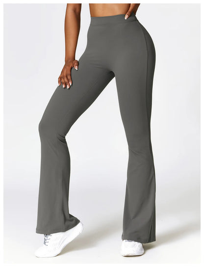 Yoga Leggings Flared Pants Women High Waist Slim Female Workout Long pant Gym Push Up Fitness Running Quick Dry SportWear