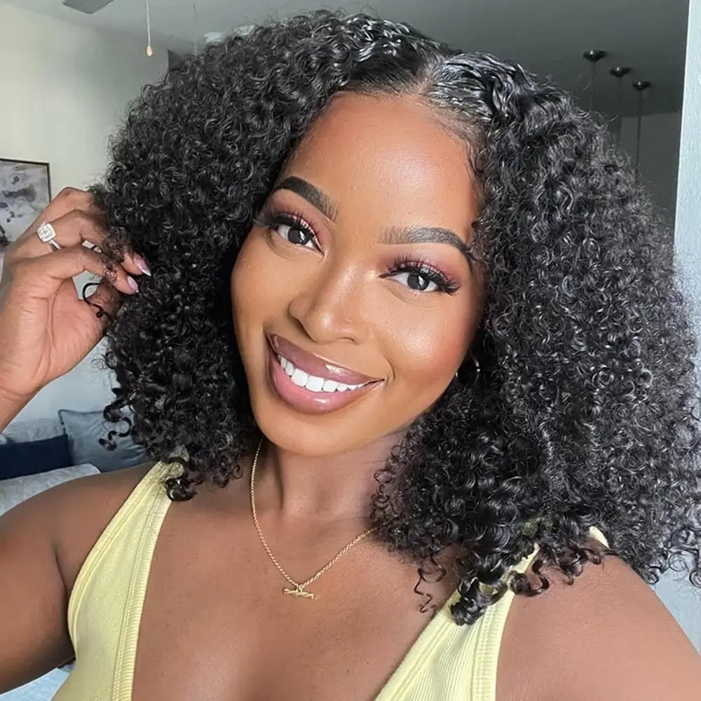 Afro Kinky Curly Bundles Brazilian 1/3 Afro Kinky Human Hair Bundles Deal 8-20" Hair Extensions Curly Human Hair Weave For Women