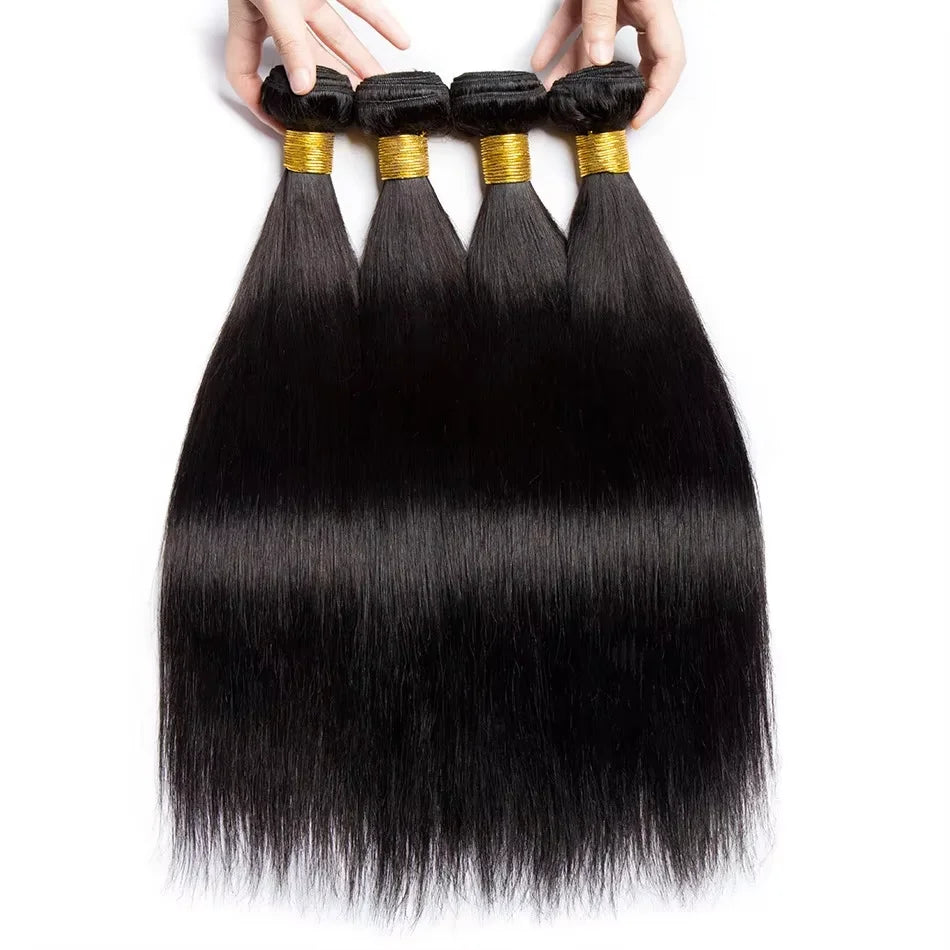 32 36 38 40 inches Long Human Hair Bundles brazilian Straight Hair Bundles 1/3/4 PCS Thick Natural Remy 100% Human Hair wigs
