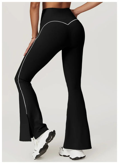 Yoga Pants Women High Waist Lift Hip Fitness Running Training Sweatpants Micro Pants Slim Slim Flared Pants Outer Wear