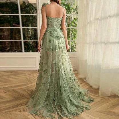 European and American Evening Dress for Women 2025 New Fashion Style Long Style Banquet Style Elegant Lace Beach Dress