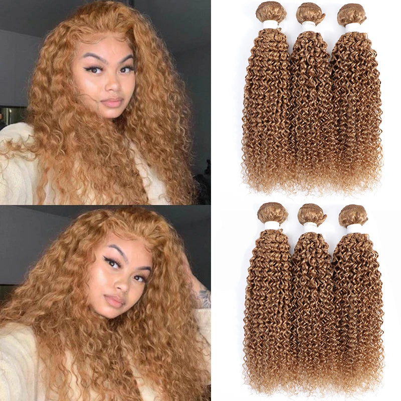 Body Wave Human Hair Bundles Honey Blonde Colored Human Hair Weave Bundles Brazilian Remy Hair Bundle Deals 1 PC KEMY HAIR