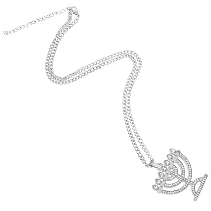 Stylish Candlestick Necklace Women Pendant Long Chain Stainless Steel Fashion Jewelry Necklace For Unique Necklaces