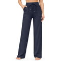 Wide Leg Pants For Women Yoga Pants High Waist Sweatpants With Pockets Stretch Pants Comfy Workout Sports Sweatpants