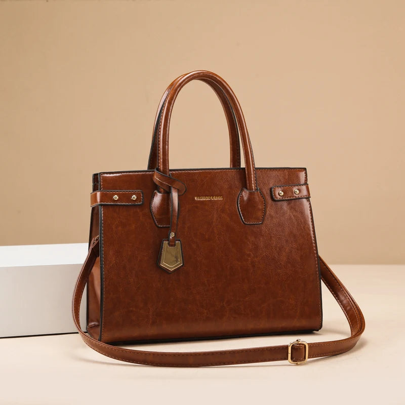 Genuine Handbags for Women 2025 New Luxury Ladies Hand Bags Female Leather Shoulder Top-Handle Crossbody Bags Casual Tote Sac