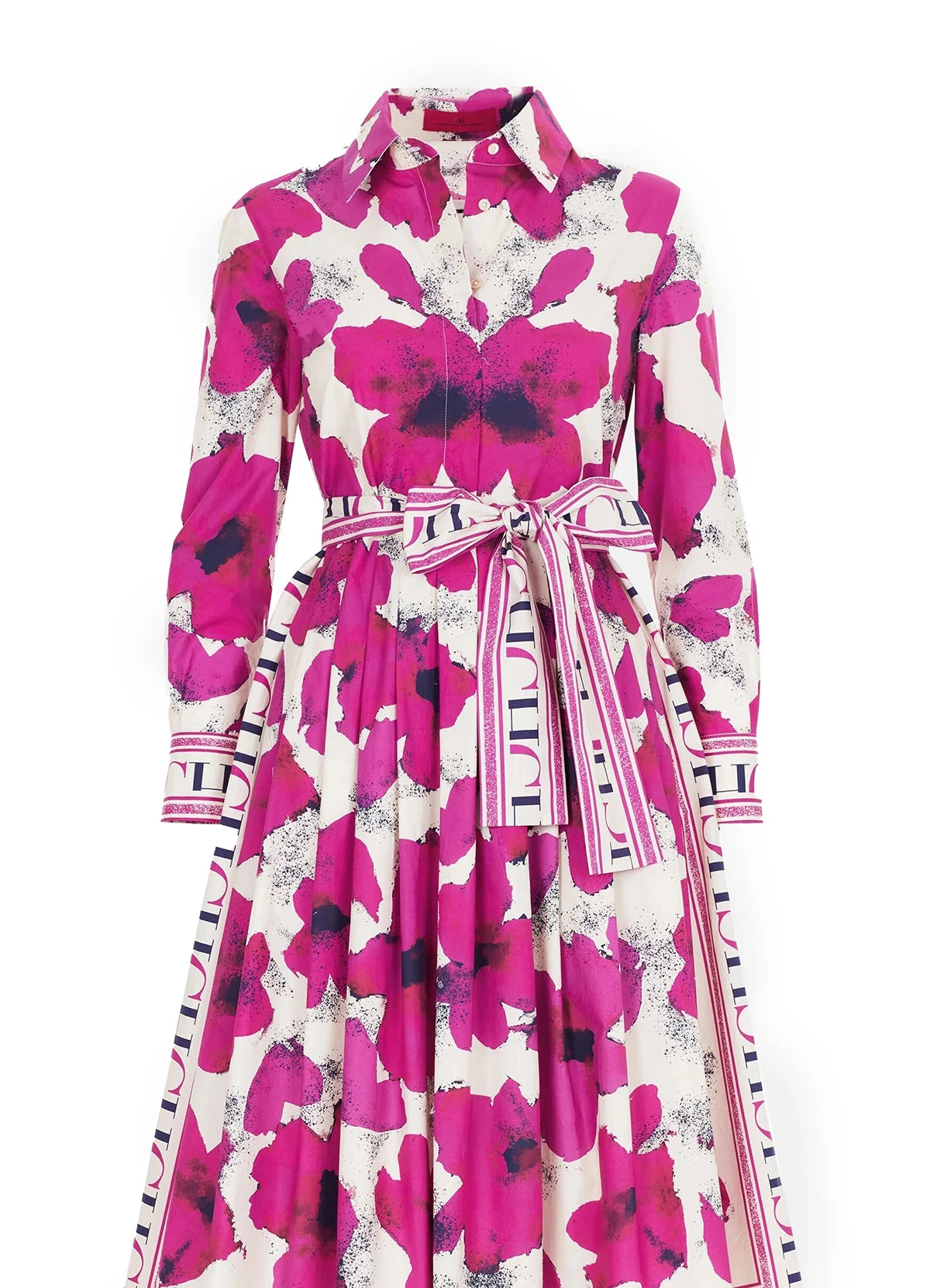 Women Dresses Party Dresses Retro Shirt Dress Long Sleeved Belt Single Row Buckle Layered Skirt Hem Design Casual Dresses