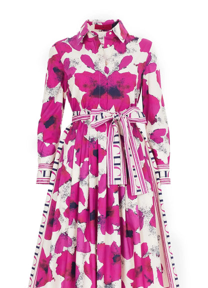 Women Dresses Party Dresses Retro Shirt Dress Long Sleeved Belt Single Row Buckle Layered Skirt Hem Design Casual Dresses