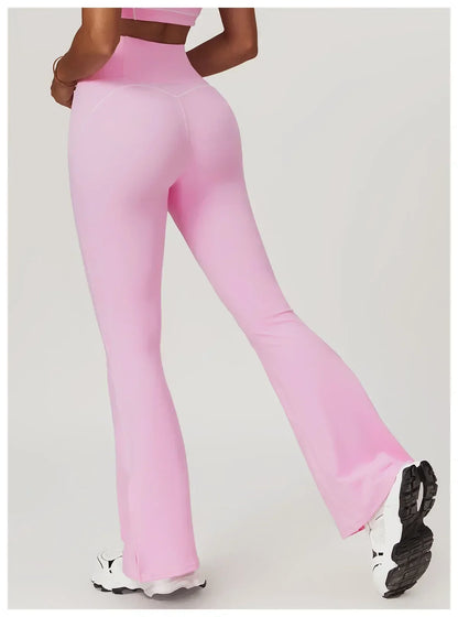 Yoga Pants Women High Waist Lift Hip Fitness Running Training Sweatpants Micro Pants Slim Slim Flared Pants Outer Wear