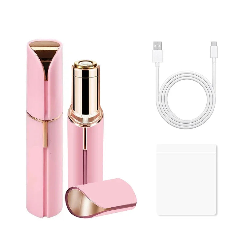 New Electric Facial Hair Removal Epilator Eyebrow Lipstick Shape Painless Facial Sensitive Areas Bikini Depilator Shaver Trimmer