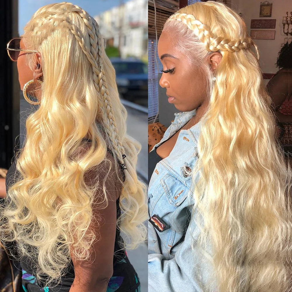 613 Blonde Hair Bundles Brazilian Hair Weave Bundle Body Wave Virgin Human Hair Long 26 28 30 32 Inches Human Hair Extension 10A